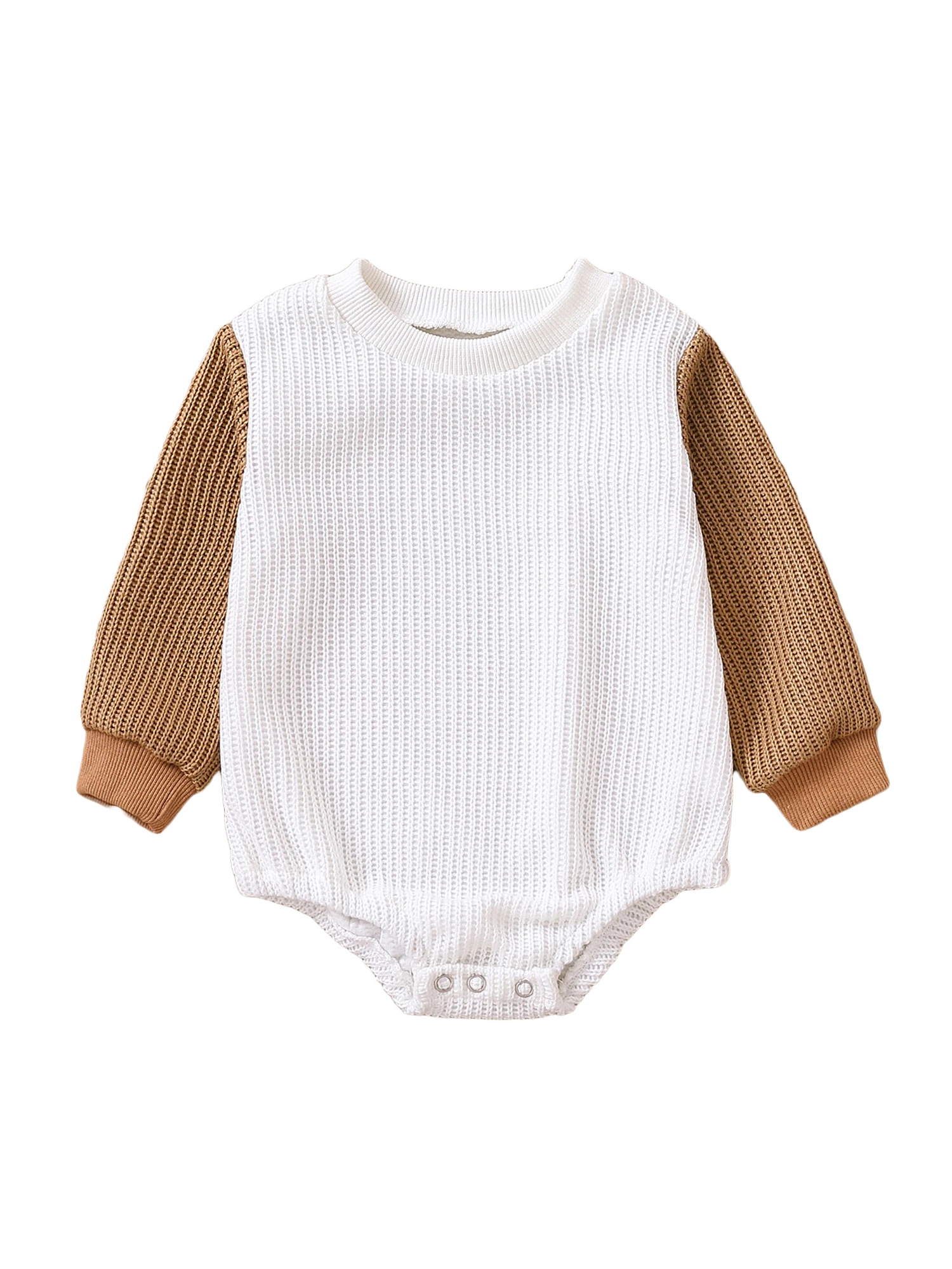 

Трикотажный комбинезон с длинным рукавом для новорожденных девочек и мальчиков