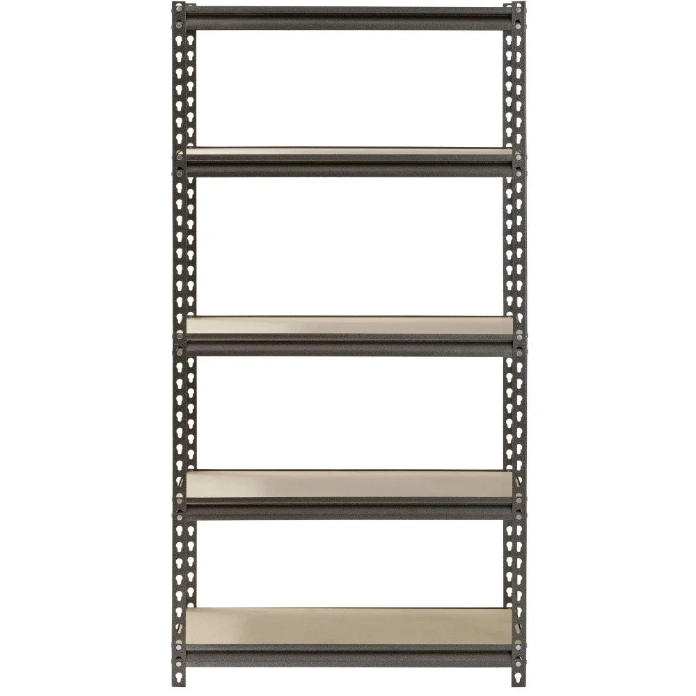 

30"W x 12"D x 60"H 5-Shelf Steel Freestanding Shelves, Silver