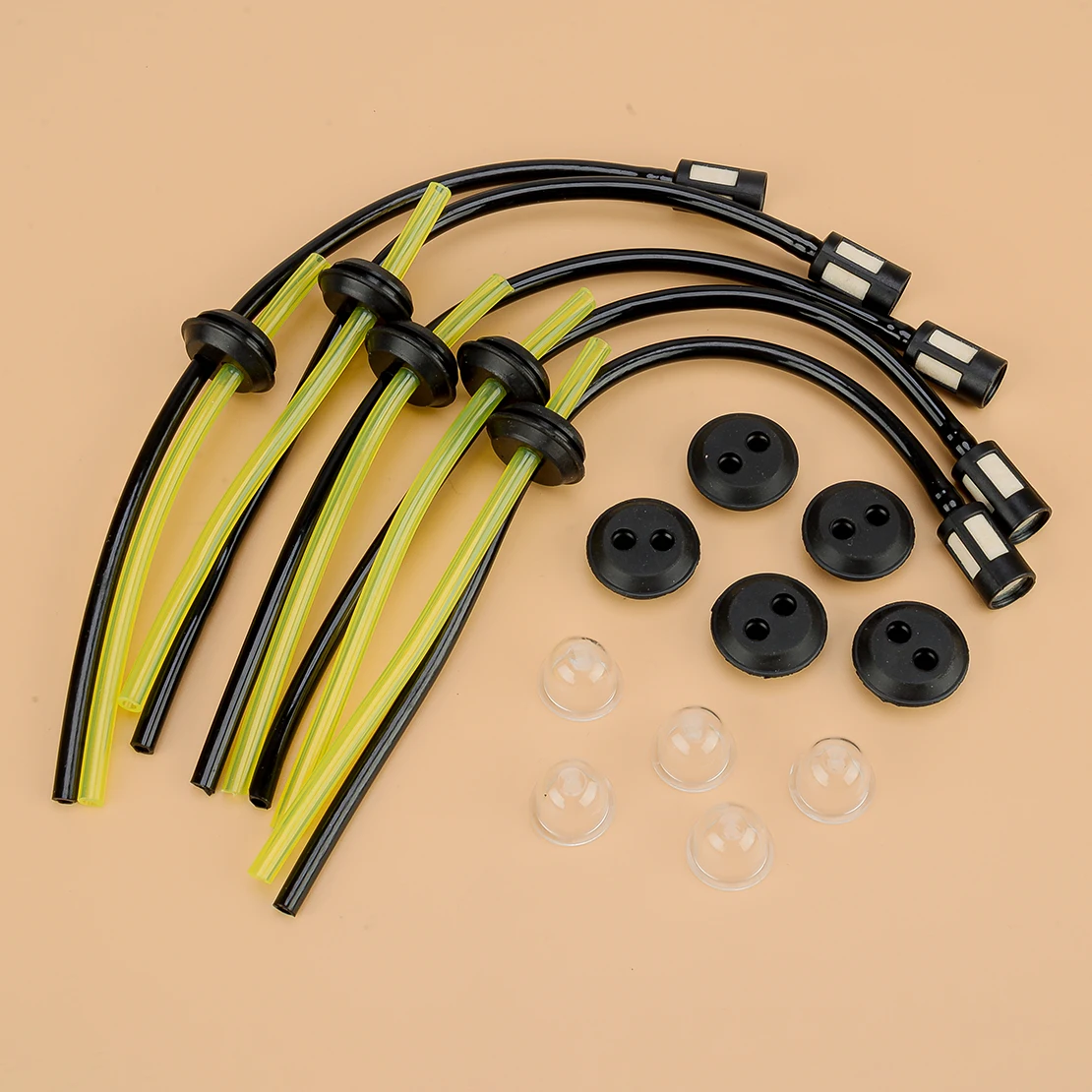 5 Sets Gas Fuel Line Filter Hose Kit Brushcutter Trimmer Cutter Whipper Lawn Mower Fit for Jackson & Spears Einhell Gardenline