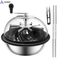 amkoy 16 inch bud leaf bowl trimmer machine clear visibility dome sharp stainless steel blades for spin cut solid metal gear box