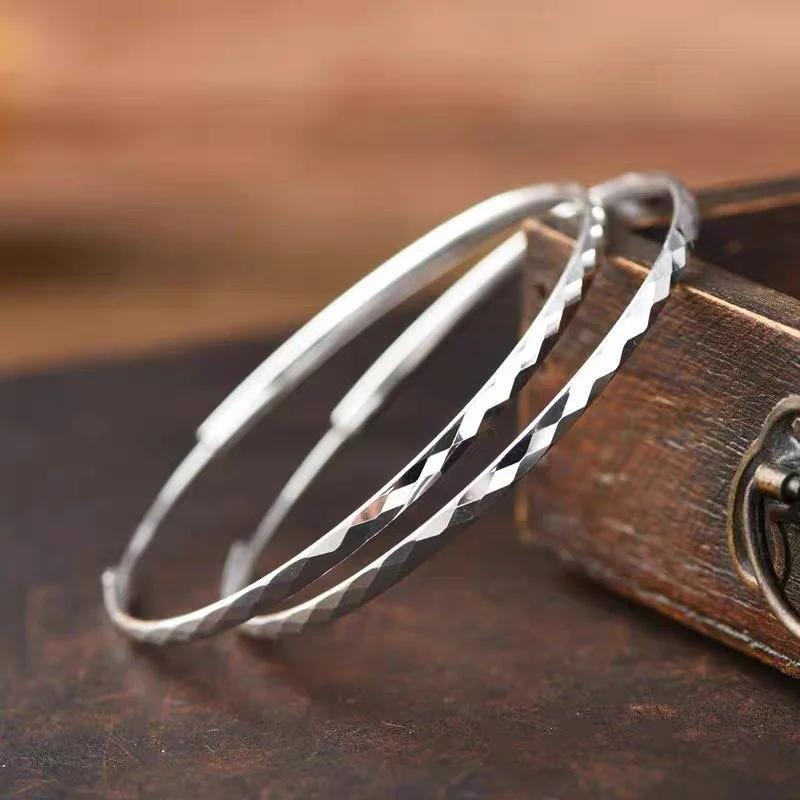 Простые Модные большие круглые серьги-кольца для женщин винтажные Серебристые