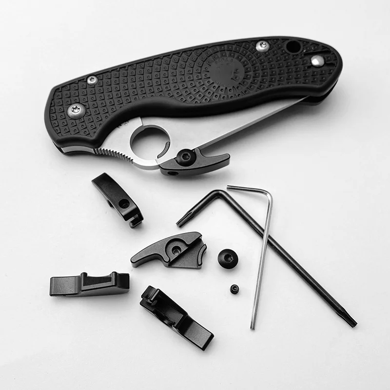 2 Sets Aluminium Alloy Knife Quick Open Hook Thumb Stud Screws Tool for Spyederco C81 Paramilitary2 Para3 Endura Delica C41 C101