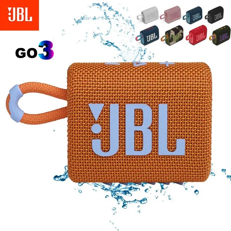 

JBL GO3 Bluetooth 5.1 Mini Music Speakers For JBL GO3 Waterproof Portable Outdoor Bass Speaker With Hook Rechargeable Subwoofer