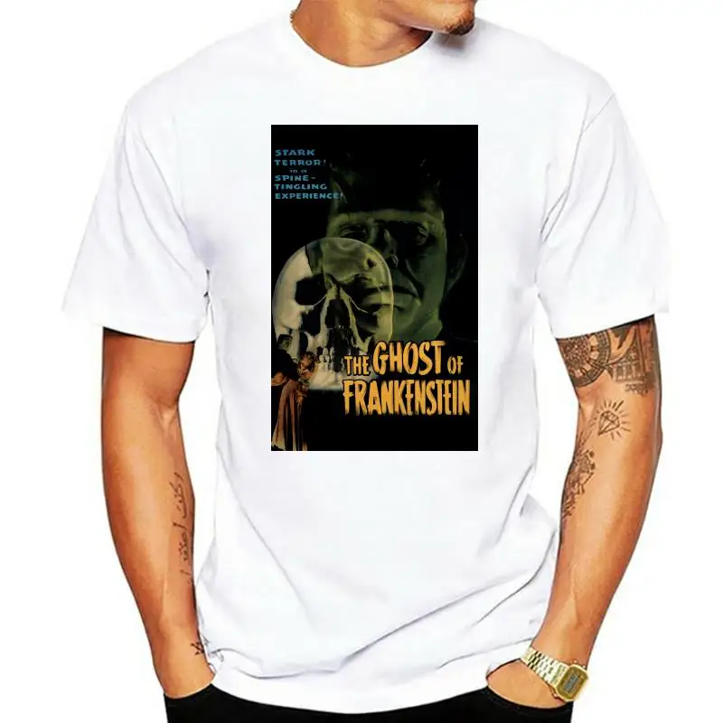 

Женские футболки с изображением призрака Франкенштейна, женская уличная одежда, футболки с 3D-принтом, футболка черного и белого цветов, жен...