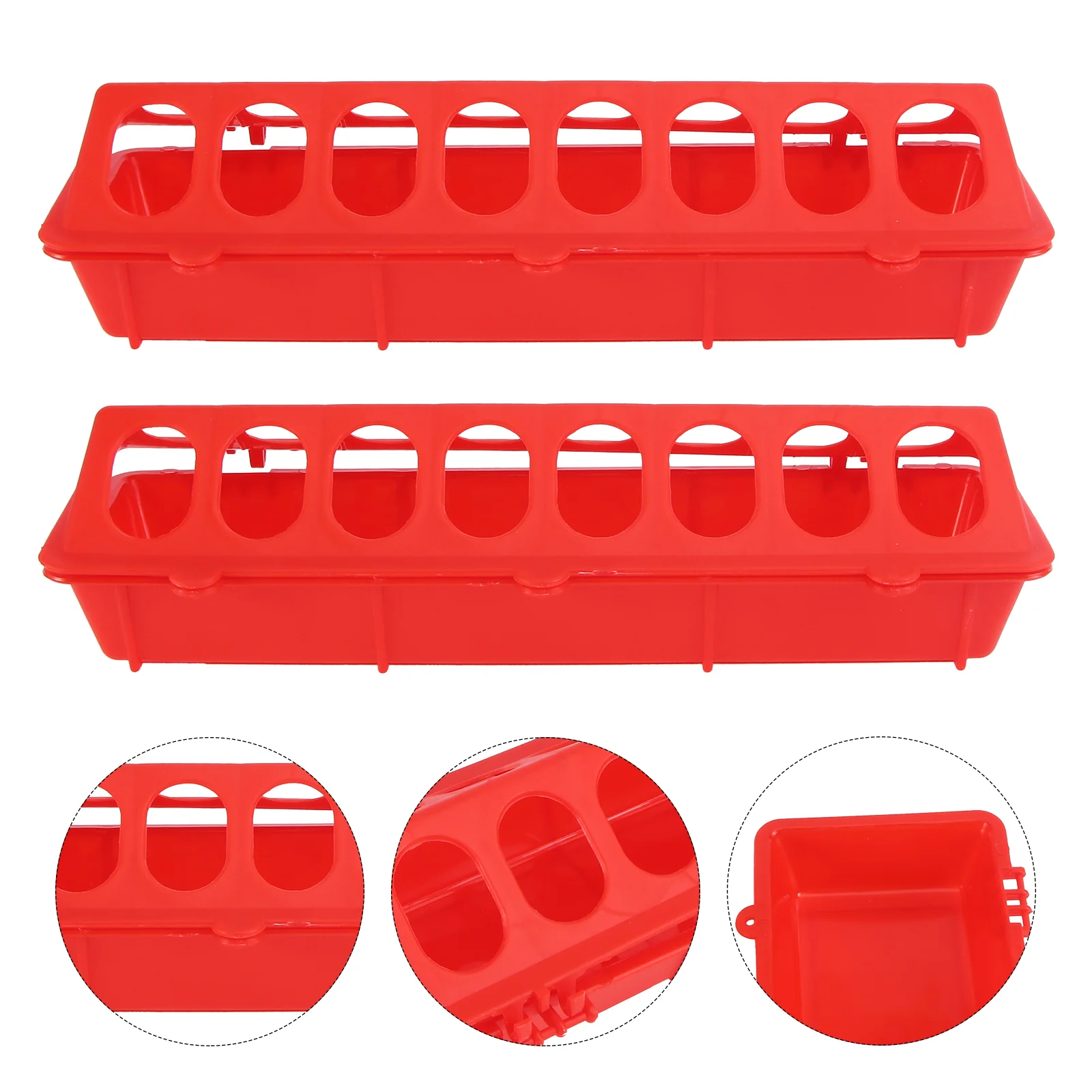

2 PCS Squirrel Feeders Bird Food Dishes Cage Bird Cage Cup Chick Waterer Plastic Poultry Feeder Rack