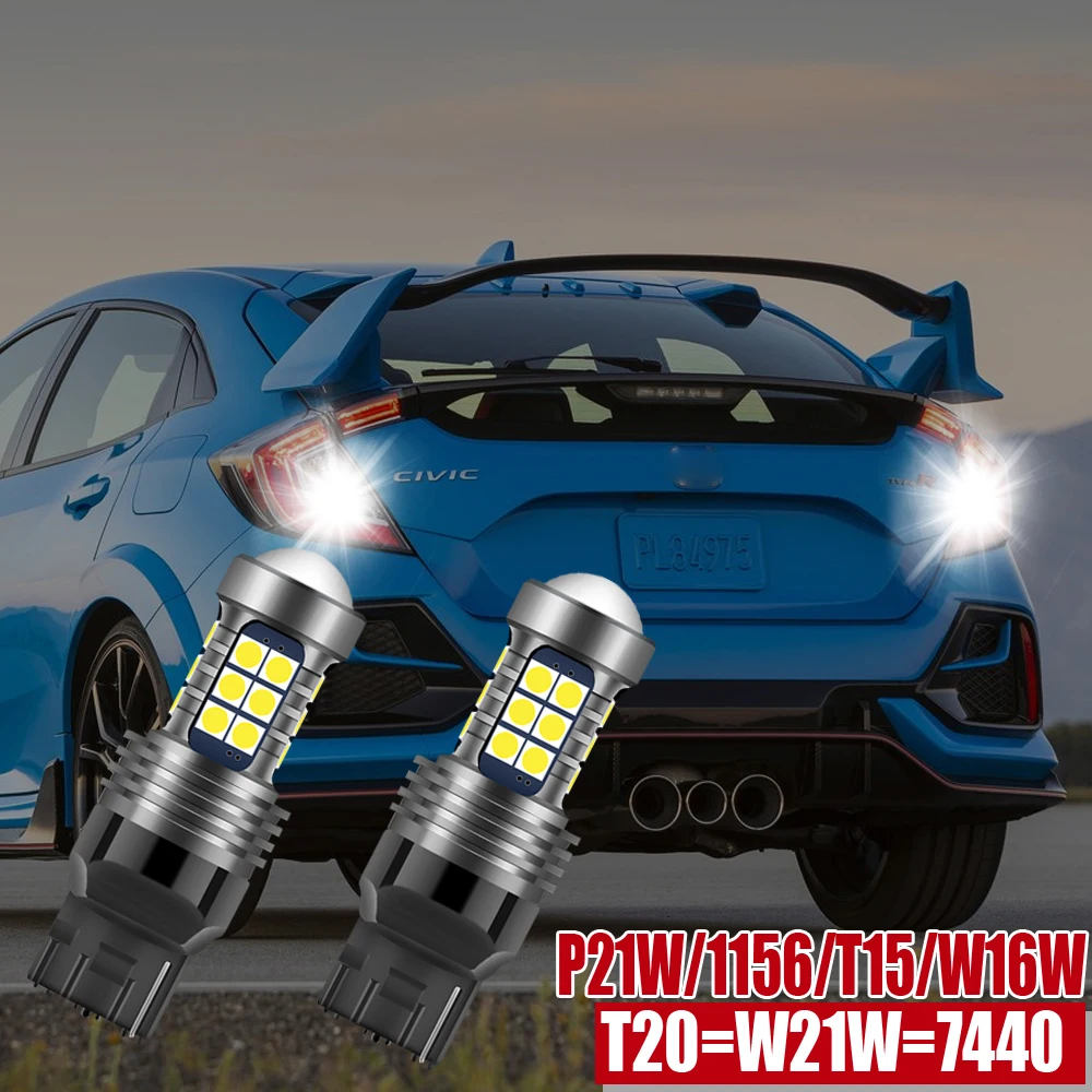 

2x T20 LED 7440 WY21W W21W Led Bulbs P21W 1156 T15 W16W 912 921 Super Bright 3030SMD Backup Reversing Light for Car Signal Lamp