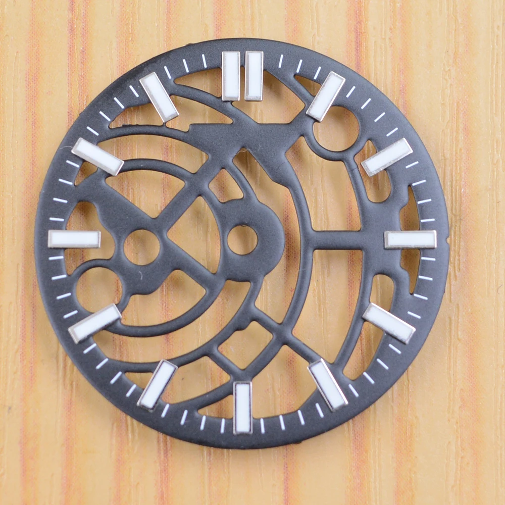 Зеленый светящийся стерильный циферблат 28 5 мм подходит для часов Seiko NH70