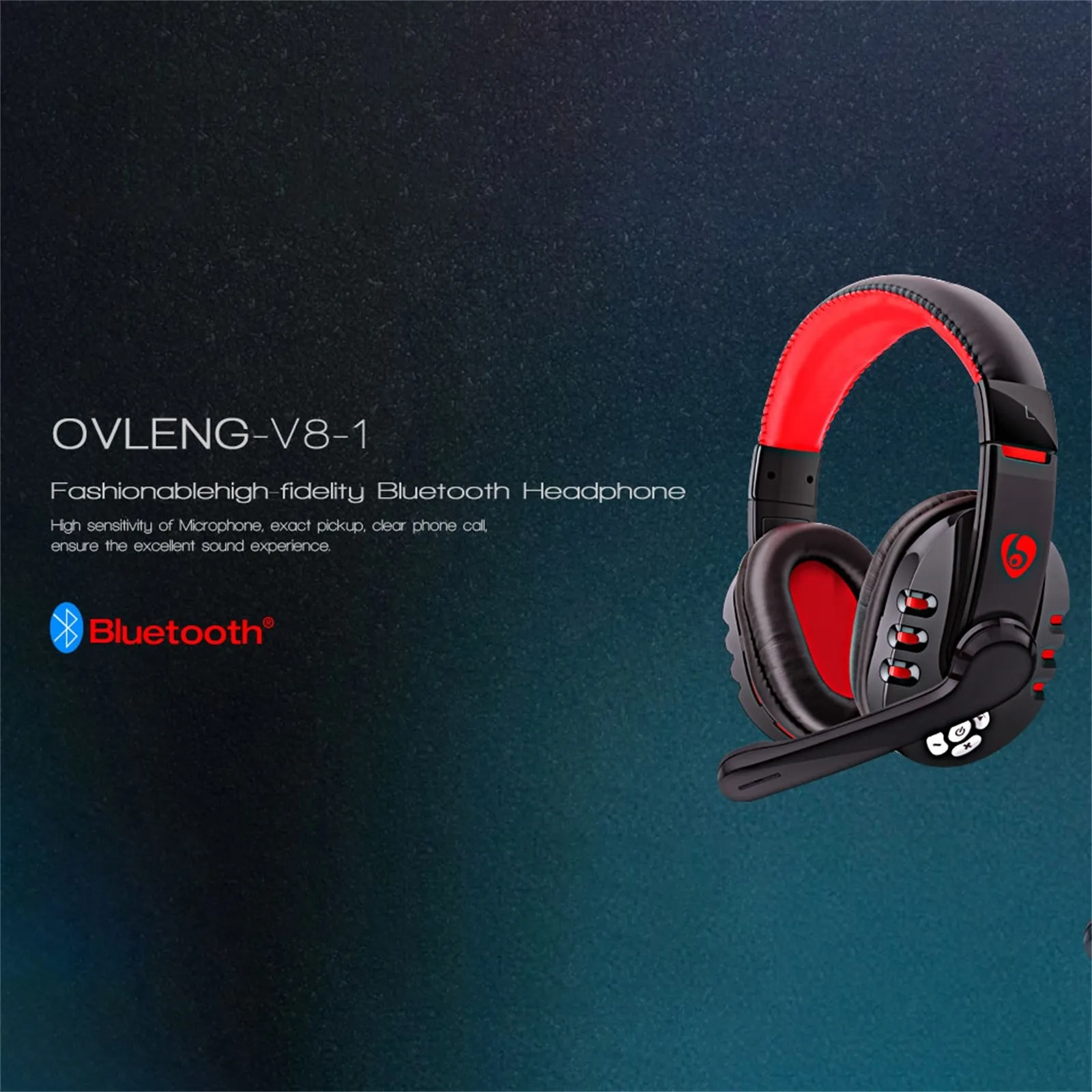 

Free Shipping Ovleng V8-1 Wireless Headset Bluetooth Headset Microphone Gaming Headset Auriculares con cable para juegos