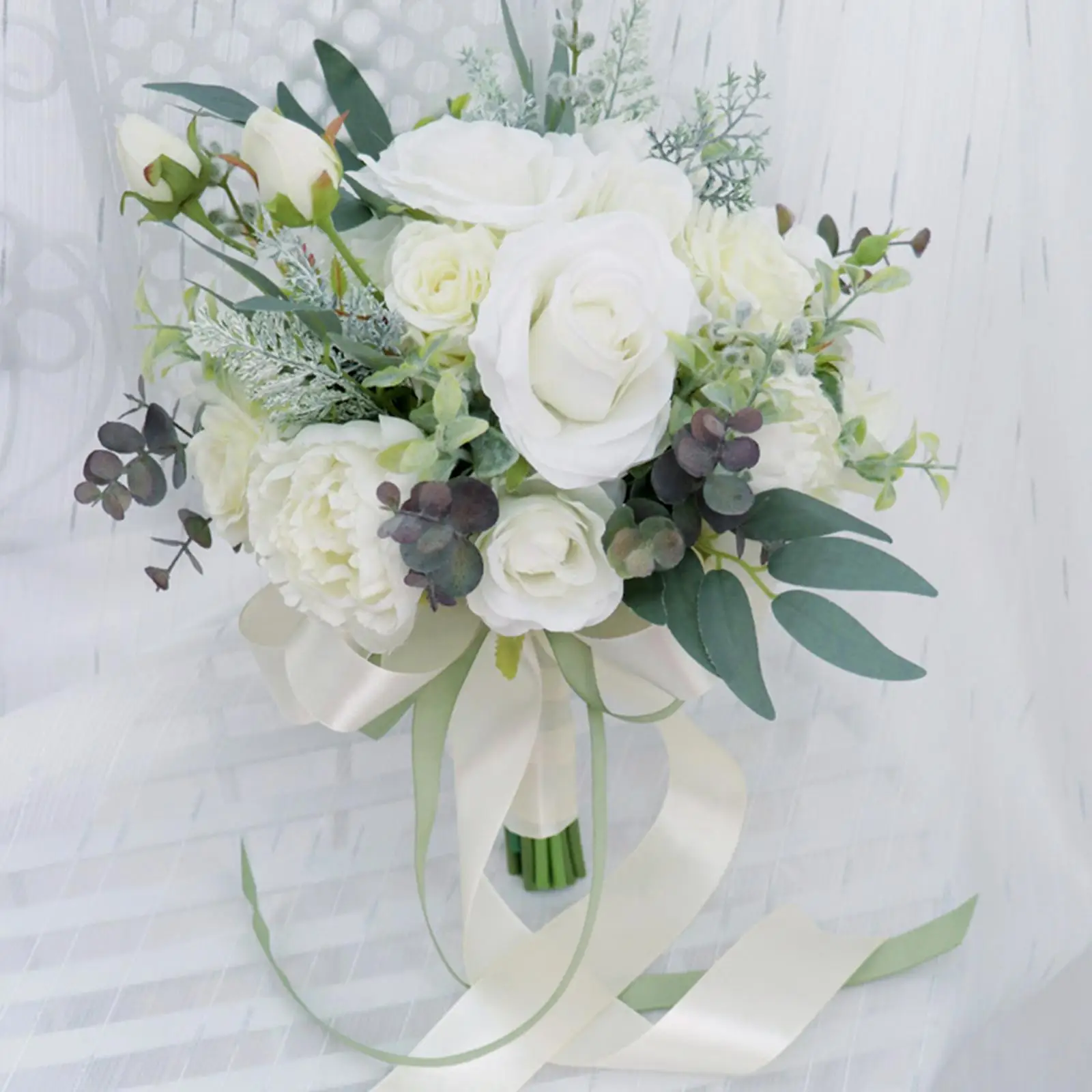 

Wedding Bouquets for Bride Bridal Wedding Throw Bouquet for Ceremony Church