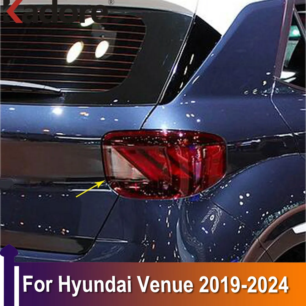 

For Hyundai Venue 2019 2020 2021 2022 2023 2024 Rear Lights Cover Taillight Trim Sticker Car Styling Accessories Chrome