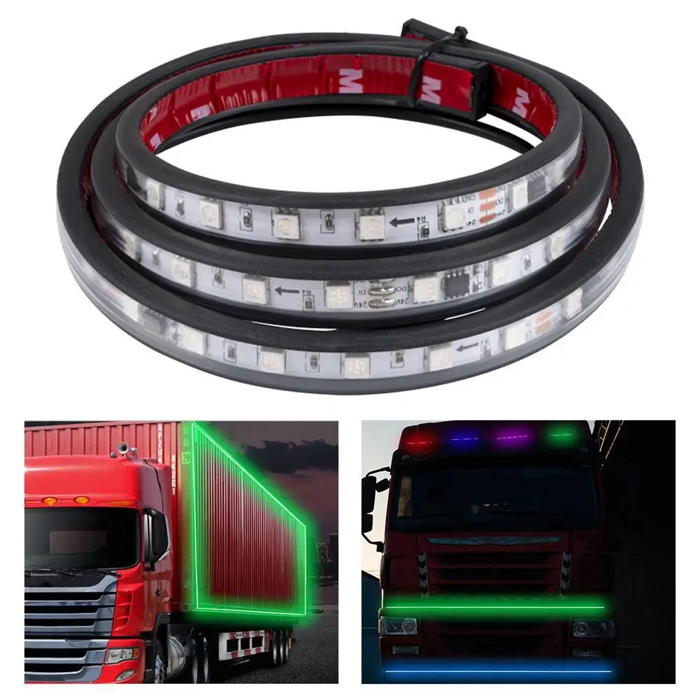 

12/24v Truck Decoration Light Strip Monochrome LED Car Van Modified Lamp Truck Headstock Atmosphere Ambient Light Parts
