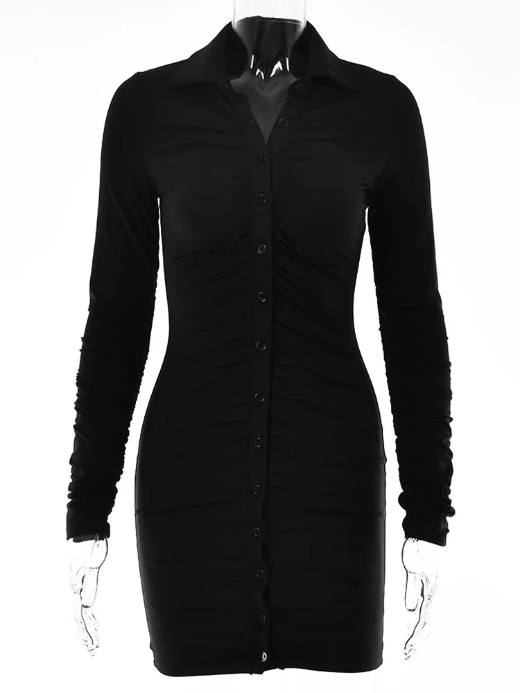 

Женское винтажное платье Articat, повседневное облегающее однобортное платье с простой оборкой, Y2K, на лето-осень, 2022