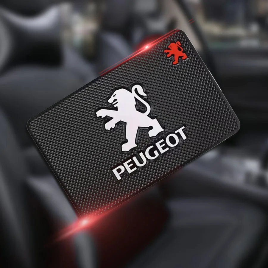 

1pc Car Logo Anti Slip Pad Phone Holder Non-Slip Mat Car Stlying For Peugeot 107 108 206 207 308 307 407 508 2008 3008