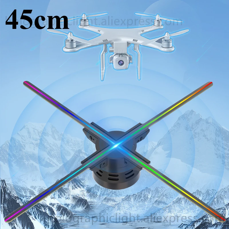 

3d Hologram Projector Fan Wifi Commercial Advertising Display logo Led Sign Holographic Lamp Player 3d Holographic Projection