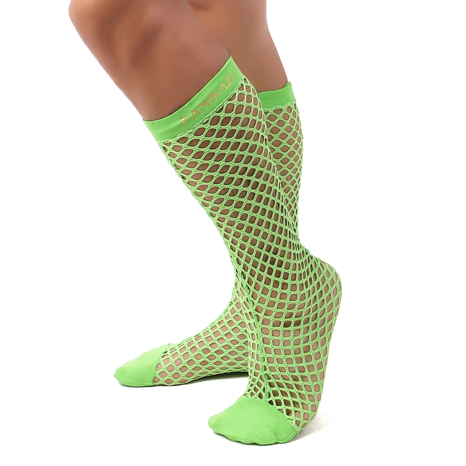 

Men's Sexy Openwork Breathable High Cylin Fishnet Socks Sheer Sex Game Socks Nightclub Personality BDSM Exotic Socks Solid Color