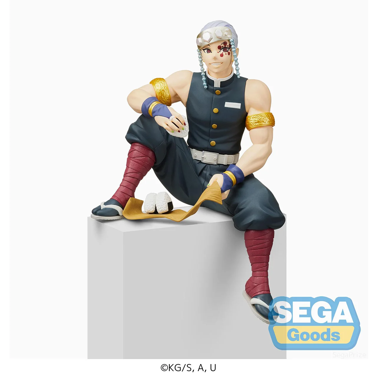 

Фигурки SEGA Demon Slayer, фигурки удзуй Тенген Eat, 15 см, стоппер для лапши, пищевой сервис, фигурки Kimetsu no Yaiba Sound Hashira