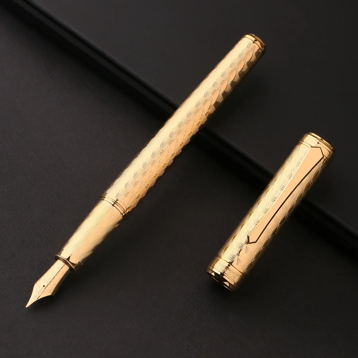 Фото Перьевая ручка Sublime PENBBS 499, полностью медное пескоструйное покрытие, тонкая чернильная ручка 0,5 мм для письма, подарок, школьные канцелярские принадлежности №3
