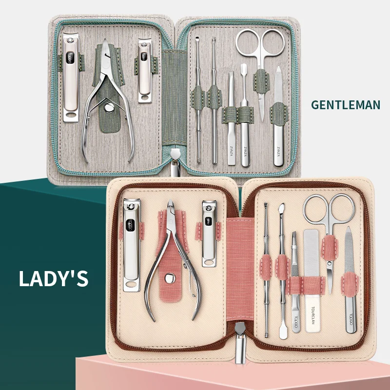 Набор для маникюра и педикюра 9 в 1 подарочной коробке | Красота здоровье