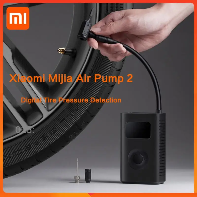

Xiaomi Mijia Air Pump 2 Portable Electric Inflator Digital Tire Pressure Detection Air Compressor For Bike Motorcycle Car Soccer