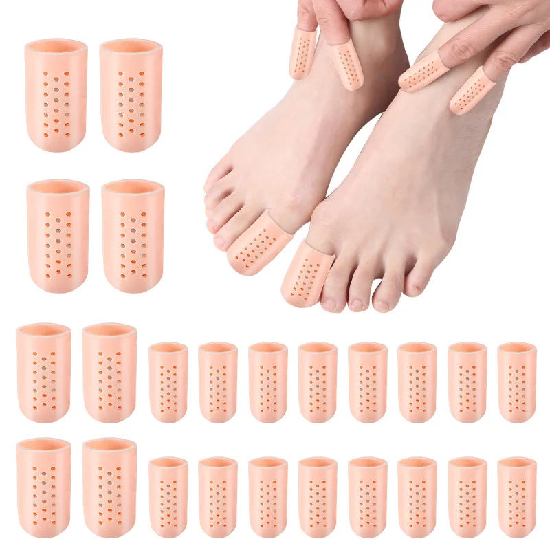 

2PCS/1Pair Foot Care Tool Silicone Gel Toe Separators Stretchers Tube Corns Blisters Protector Bunion Toe Finger Protection