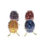 Пасхальные металлические стразы Faberge яйца великолепные королевские ручные работы подарок скандинавский русский домашний декор роскошный стол Декор для комнаты