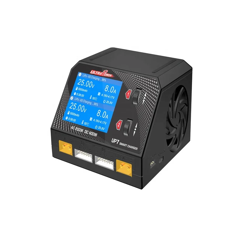 

Ultra-Power UP7 AC 200w DC 400W 10Ax2 Discharger for Lipo LiHV Lilon Battery Dual Channel Intelligent Balance Charger