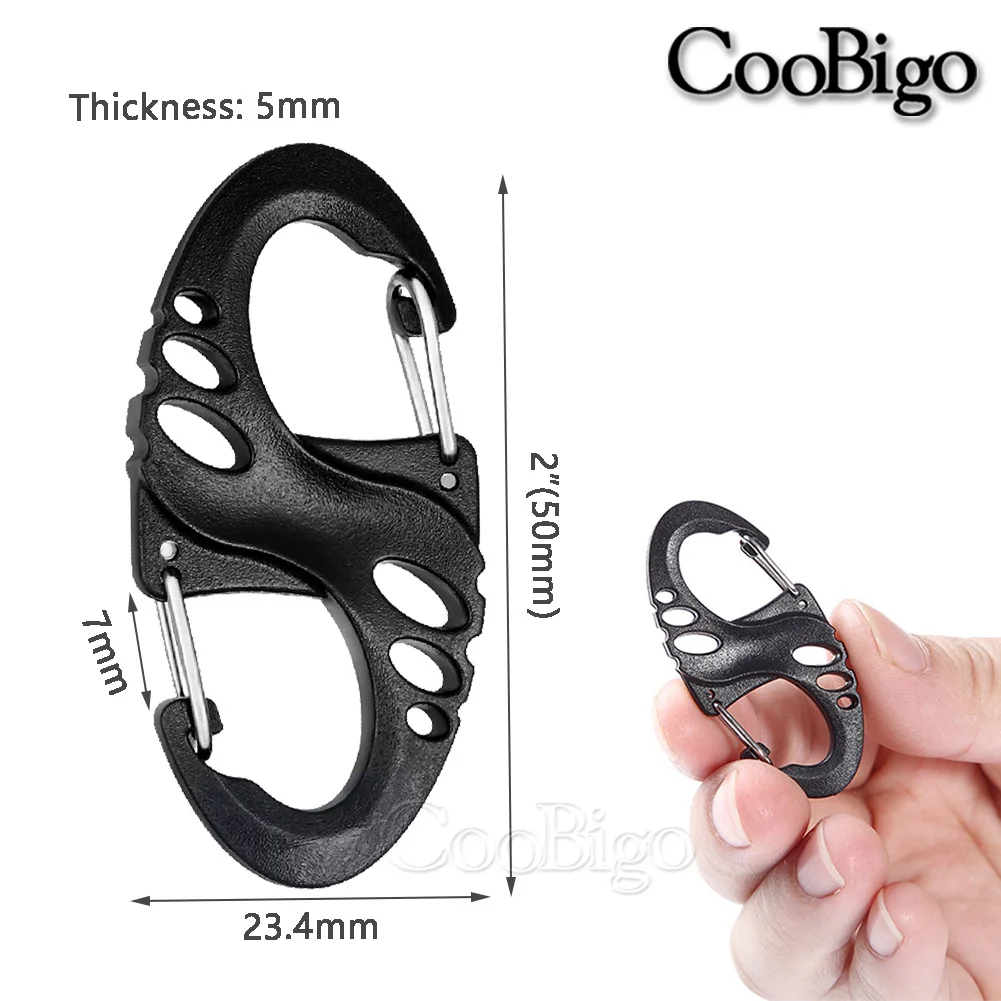 Набор пластиковых карабин 10 шт. с пружинным зажимом S-образная пряжка