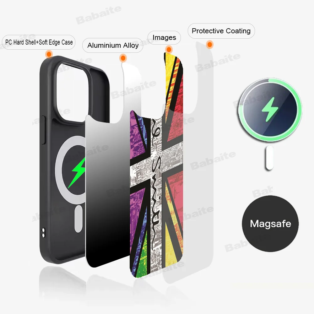 S-Smith fashion P-Paul Phone Case For iPhone 15 Pro Max 14 Plus 13 12 11 Magesafe Magnetic Wireless Charge Cover