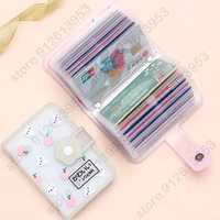 mini photo album 20 pockets jelly glue home picture case storage lovely fruit animal name card book portable photocard id holder