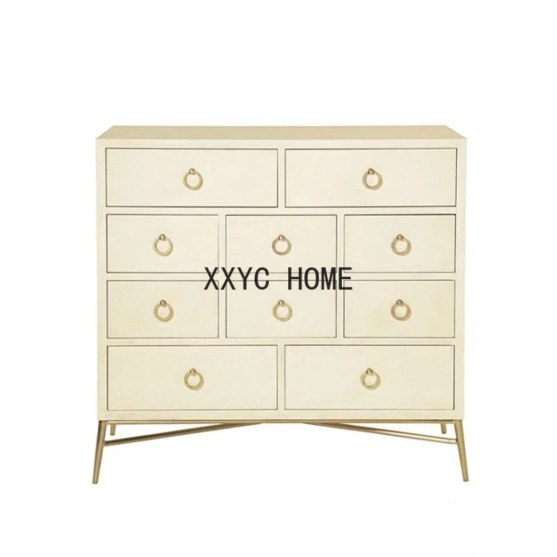 Минималистичный современный модный элитный комод из цельного дерева для