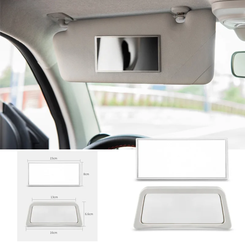 

Car Portable Makeup Mirror Sun-Shading Visor HD Mirrors Car-styling Decoration Universal For BMW MINI Cooper Smart Jinmy Tesla