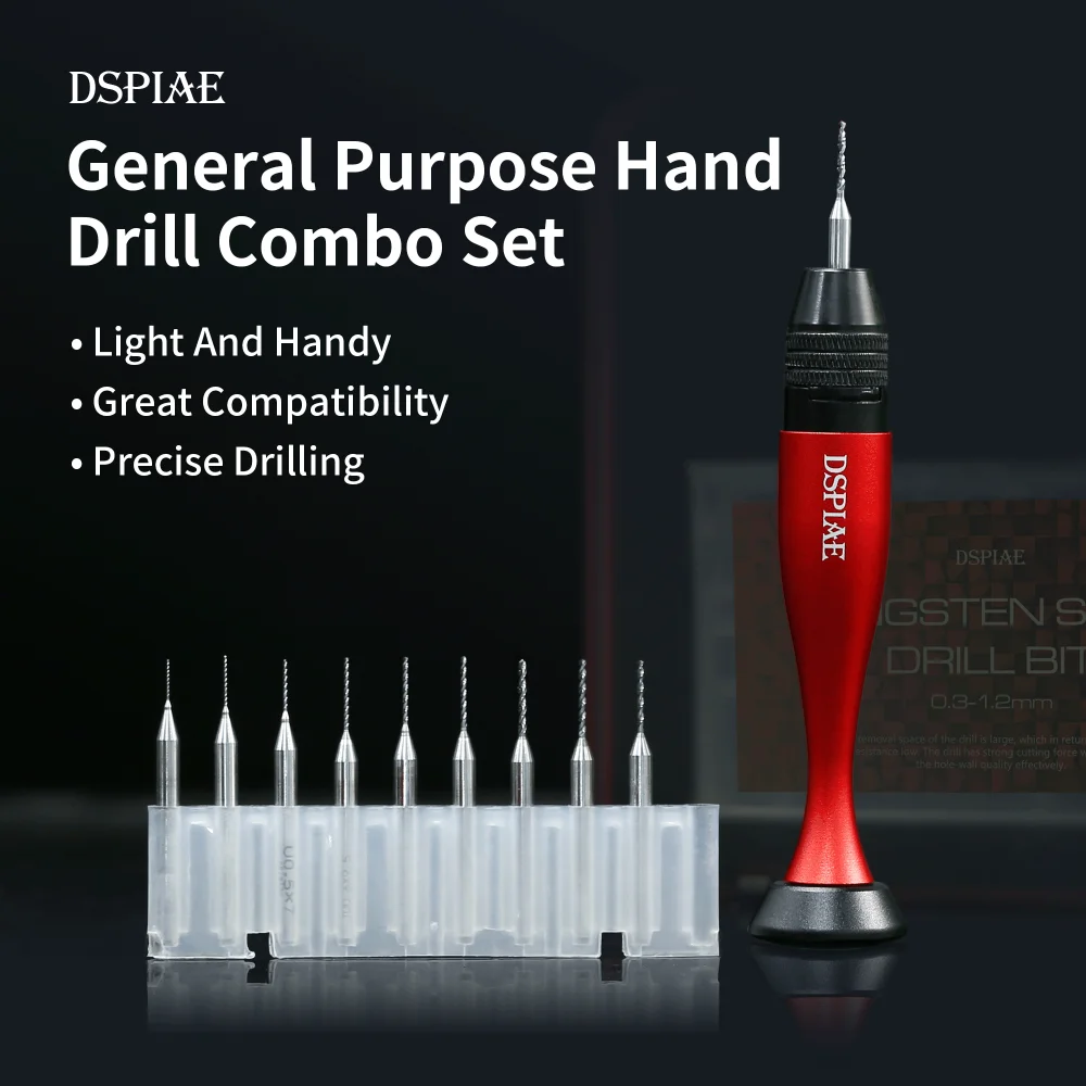 DSPIAE AT-VHDS General Purpose Hand Drill Combo Set Tool Model Assembly Tool Dedicated Craft Tools Hobby Accessory