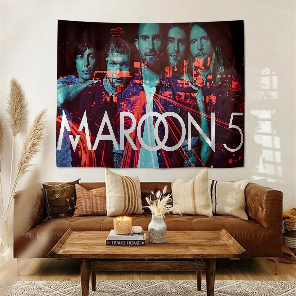 M-Maroon 5 DIY Wall Tapestry Hippie Flower Carpets Dorm Decor Art