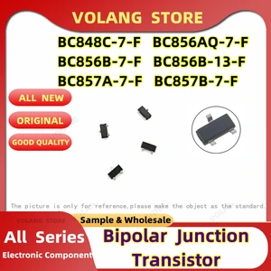10Pcs SMD BJT Bipolar Junction Transistor SOT23-3 BC848C-7-F BC856AQ-7-F BC856B-7-F BC856B-13-F BC857A-7-F CHIP BC857B-7-F