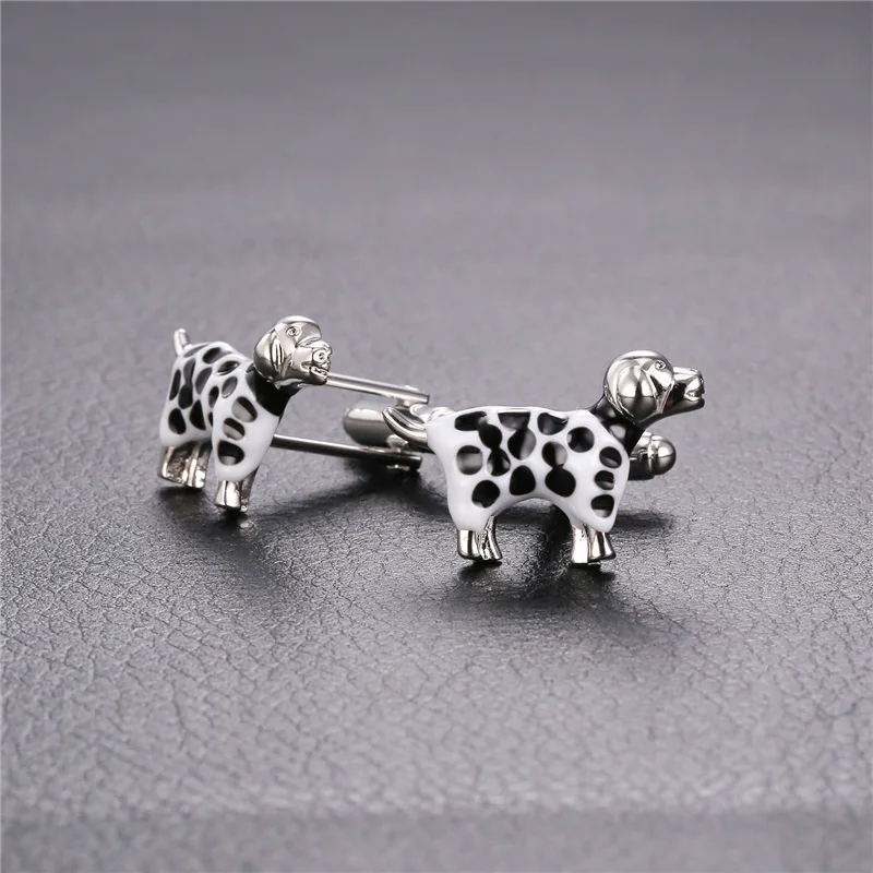 Запонки Collare для мужчин золотистые/Серебристые запонки с белыми и черными