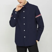 tb thom jackets suit spring autumn high quality loose casual mens clothing ripstop striped sleeves covered button bomber jacket