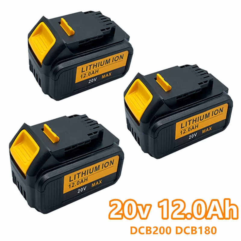 

Echte 20V 12Ah DCB200 DCB180 Ersatz Li-Ion Akku 18v/20vMAX XR Power Zubehör Für Elektrische Schraubendr Hause Tools Schnellladen