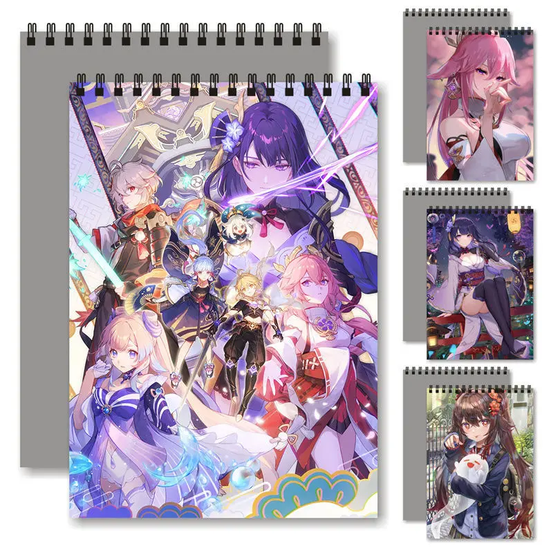 

Genshin Impact товары для рукоделия a4 альбом для рисования, акварельная бумага, альбом для рисования, бумага для рисования, альбом для рисования ак...