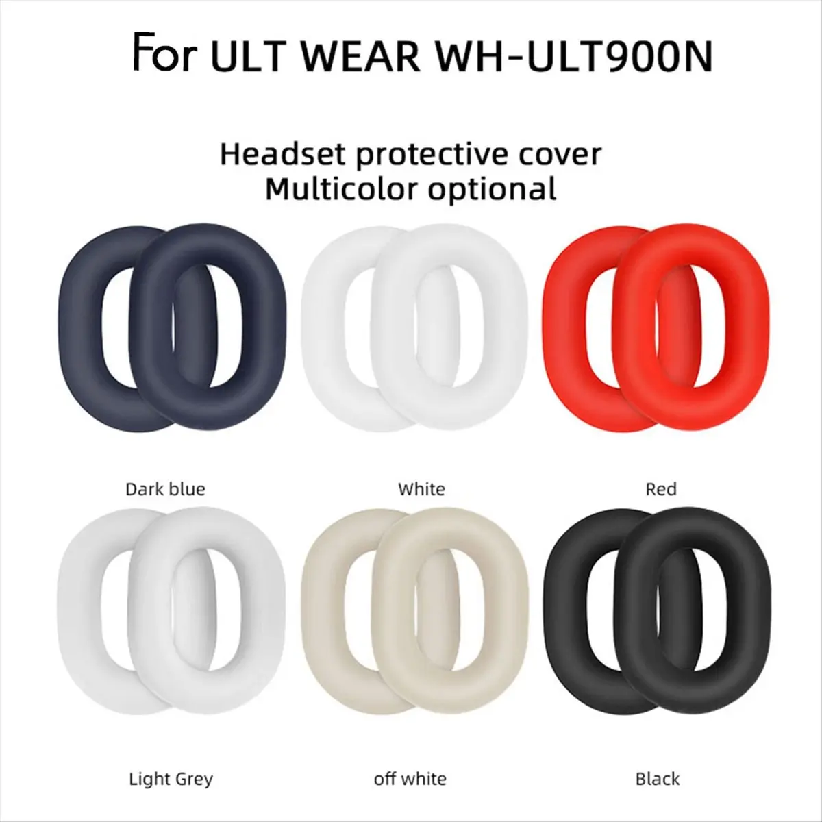 Фото (DT93) Комплект амбушюр и оголовья для наушников SONY ULT WEAR WH-ULT900N, силиконовый защитный чехол, амбушюры, запчасти для ремонта оголовья C №1