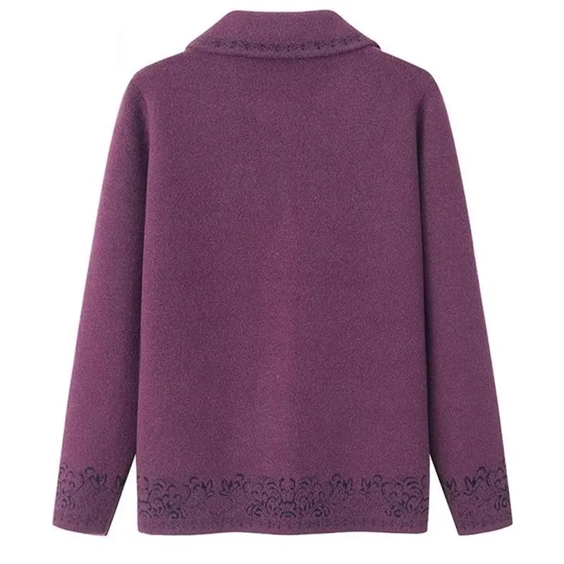 Новинка 2023 года осенне-зимний свитер с отложным воротником куртка теплая