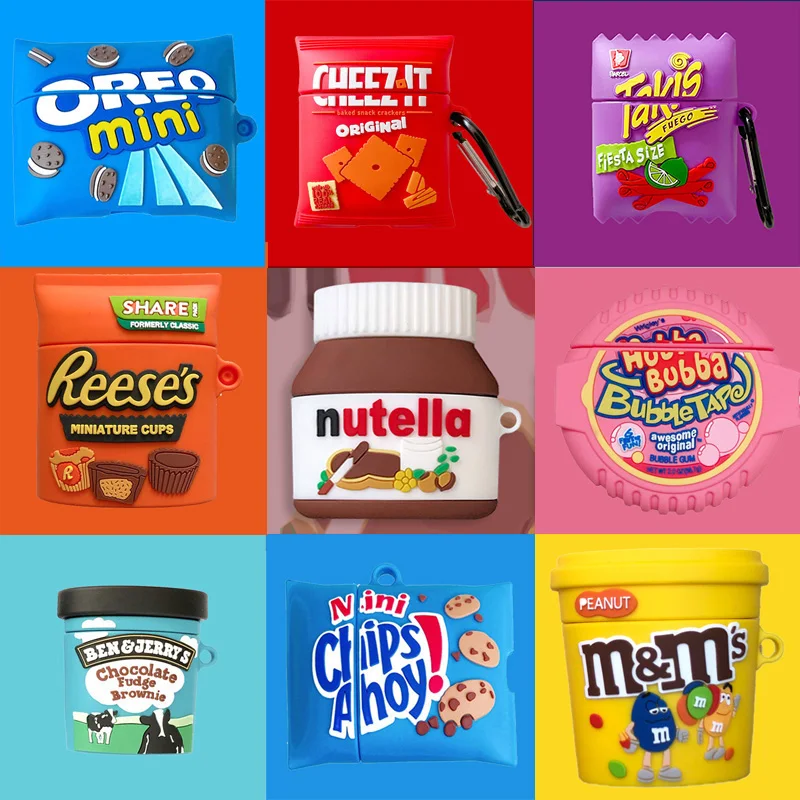 

3D Dragon Chocolate Earphone Case for AirPods Pro Cute Chip Snack Bag Soft Silicone for Airpods 2 1 Case Protective Charging Box