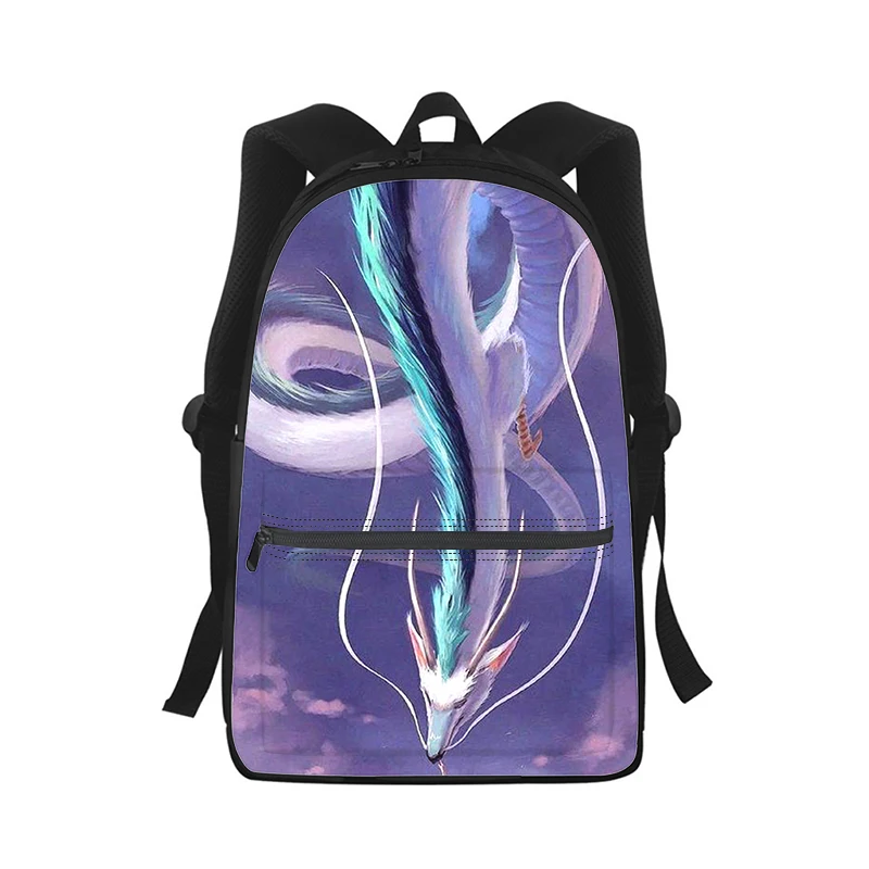 Anime Spirited Away Men Women Backpack 3D Print Fashion Student School Bag Laptop Backpack Kids Travel Shoulder Bag