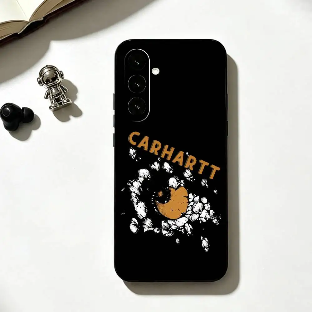 Фото Чехол для телефона C-Carhartt Vintage Logo, черный, силиконовый, мягкий, для Samsung Galaxy A73, A72, A71, A70, A53, A52, A51 №2