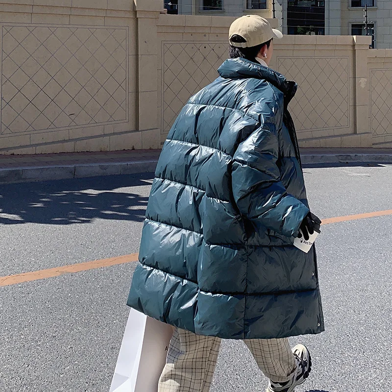 Oversized Thicken Long Coat Men Warm Fashion Casual Loose Thick Coat Men Korean Winter Down Jacket Mens Parker Overcoat M-2XL
