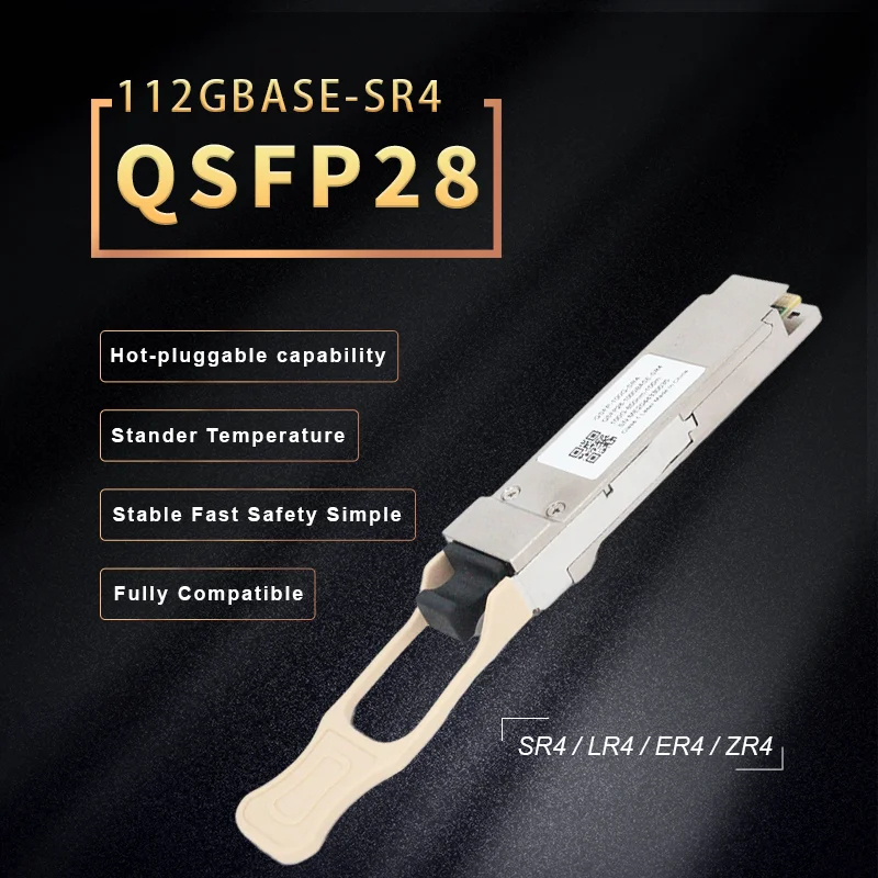 

Fiber Optical Transceiver Module 100GBASE-SR4 QSFP28 100G 850nm 100m DOM MPO/MTP multi-mode（MMF) Optic Modules