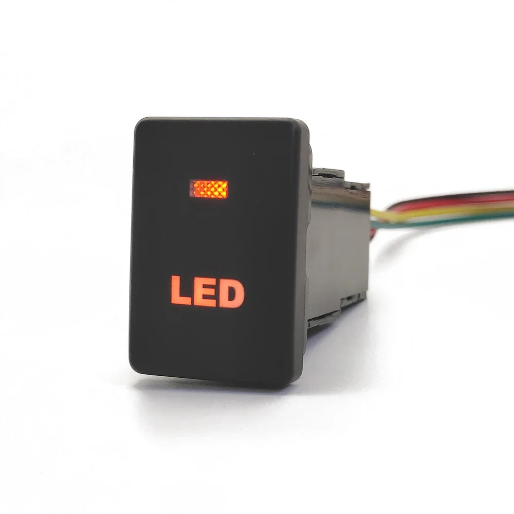 

1 шт. автомобильный светодиодный DRL противотуманный фонарь, прожектор, блокировка дифференциала, радар, кнопка включения и выключения для Suzuki Jimny 2019 2020 2021