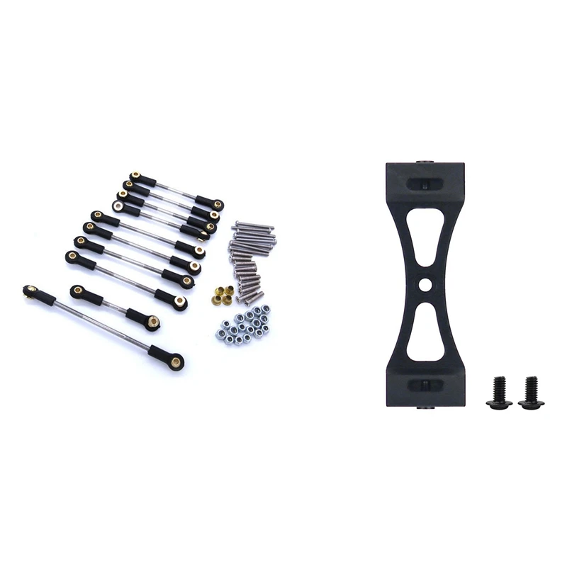 

1 комплект тянущих стержней для шасси, тяговые пластиковые концы, соединительная Подвеска и 1 шт. металлический кронштейн для Wpl B1 B14 B16 B24 C14 C24 ...