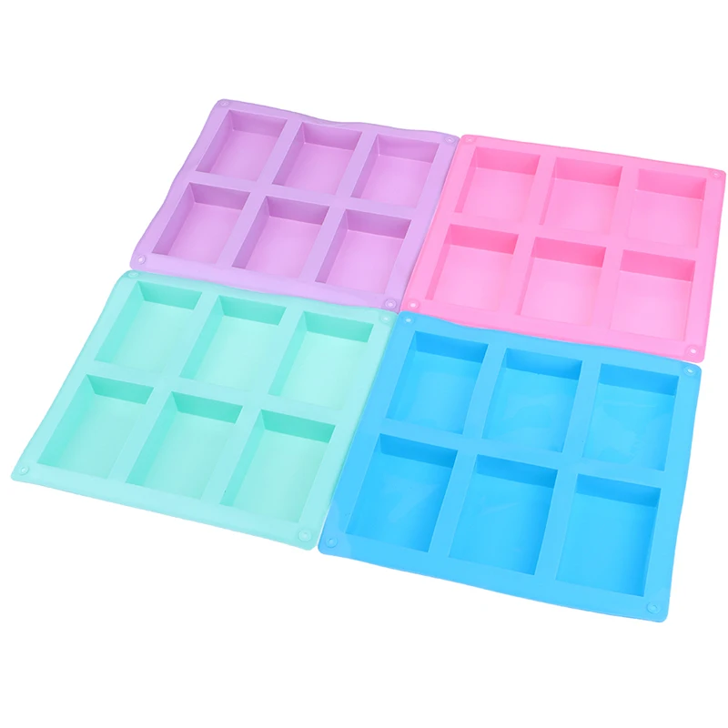 

Форма силиконовая для мыла, прямоугольная форма для мыла «сделай сам», 6 ячеек