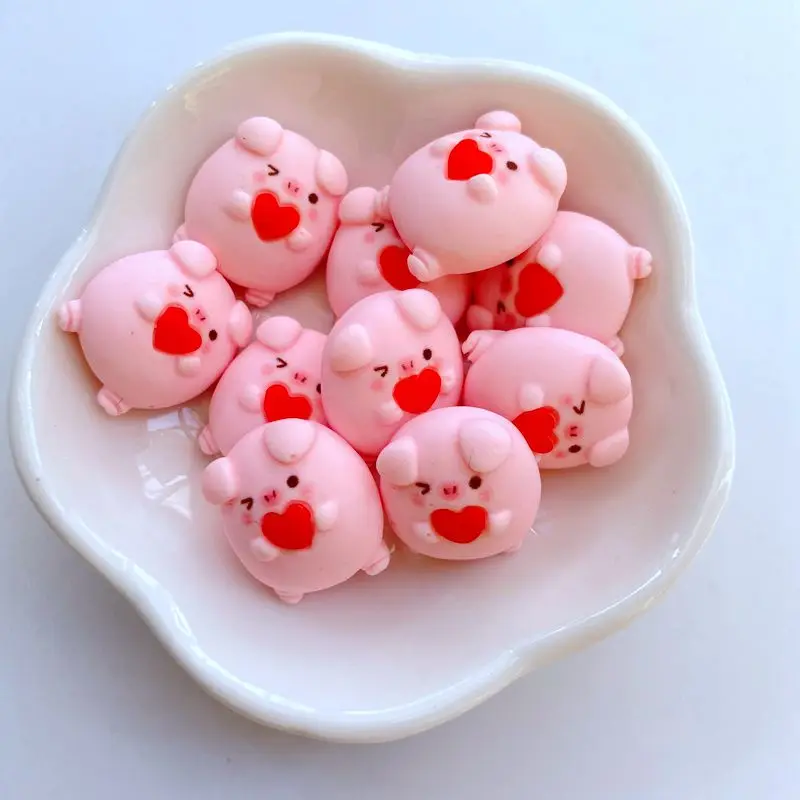 

Мини фигурки свинки/кролика из искусственной смолы, набор из 10 штук TSXJY