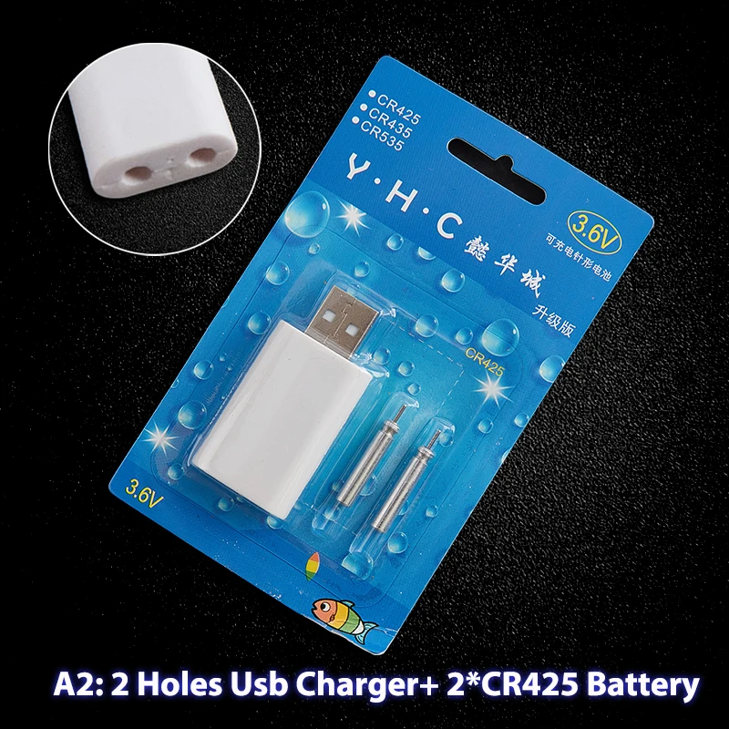 Fishing Float Rechargeable Battery CR425 USB Charger For Electronic Floats Batteries Night Fishing Accessories Tackles 2